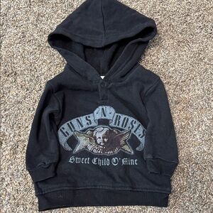 Black Kids Hoodie with Graphic 'Sweet Child O' Mine'